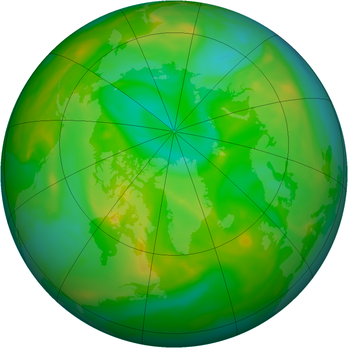 Arctic ozone map for 07 July 2006